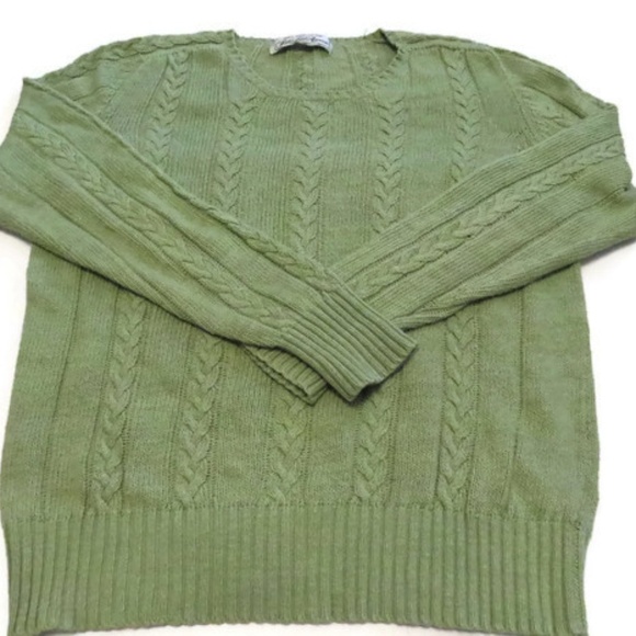 SAKS FIFTH AVENUE Cotton Sweater Cable Knit M - Picture 1 of 5